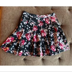 A&F floral skater skirt